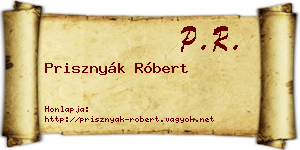 Prisznyák Róbert névjegykártya